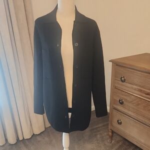 Babaton Black Long Button Cardigan